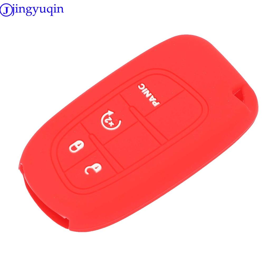 jingyuqin Remote Car Key Case Silicone For Dodge Journey Charger for Jeep Renegade Grand Cherokee for Chrysler 200 300 Smart Key