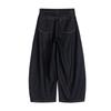 Trendy brand American retro primary color washed scimitar jeans men's high quality loose wide-leg pants