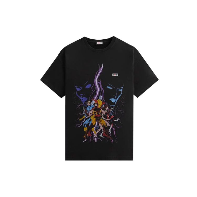 

Винтажная футболка Kith For X-Men Clash, черные топы унисекс KHM031346-001