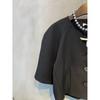 C S In The Room Women lInen Non Collar Raglan Crop Short Sleeve jaCket 3Color