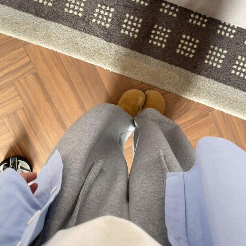 Plus Size Grey Wide-Leg Scythe Women's Sports Pants - Lazy Style (Spring 2026)