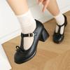 Fashion 2025 New High Heels Sweet Bow Pumps Shoes Women Platform Sandals Lolita Girls Cosplay Uniform Shoes Black Red Apricot Size33-43