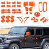 Orange Full Set Center Console Cover Trim Set For Jeep Wrangler JL Gladiator 18+