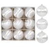 9pcs/set Christmas Silky Ball 8cm Christmas Tree Pendant Christmas Tree Decoration