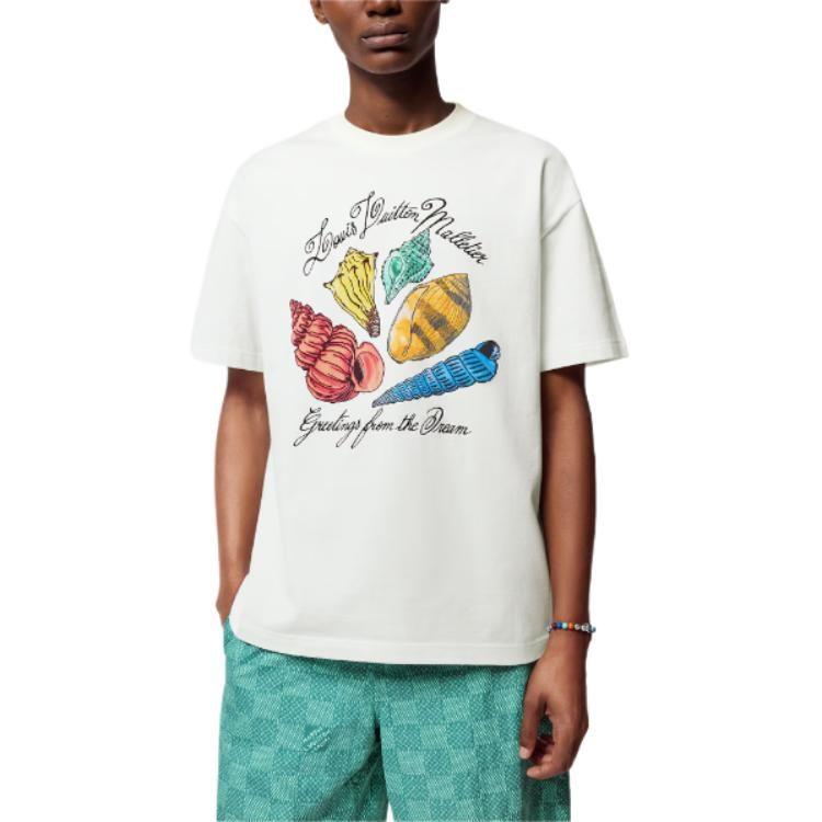 Louis Vuitton Printed Short Sleeved Cotton T Shirt 1AFR48