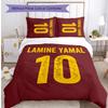 Set Lenzuola 3 Pezzi Stampato Lamine Yamal Morbido Traspirante Copripiumino Federe Set Lavabile Decorazione Camera da Letto Regalo per la Casa