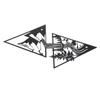 ABUL-Scenery Theme Decor Wall Art Decorations Mountain Metal Wall Decor Wall Sign Metal Wall Gift Triangle Wall Art For Room