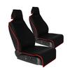 2025 Newest Seat Car Front Seat Apron Front Seat Easy Waterproof [K-One's Smile] Leather-Look Covers, Red, 2-Piece Set, Covers, Style,