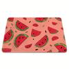 1pc Watermelon Pattern Floor Mat - Non-slip, machine washable polyester, suitable for bathrooms, kitchens, and bedrooms.