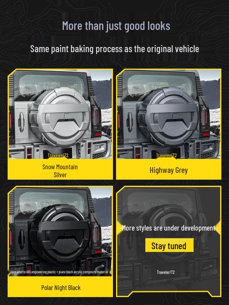Enhanced Jetour Traveler ShanHai T2 Full-Size Thick Tire Cover with Light