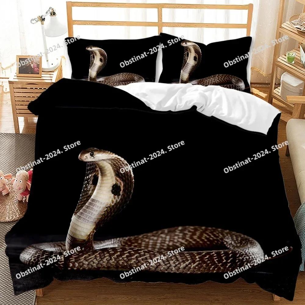 Schlangen-Bettwäsche-Set, Bettbezug-Set, 3D-Bettwäsche, Digitaldruck-Bettwäsche, Queen-Size-Bettwäsche-Set, modisches Design