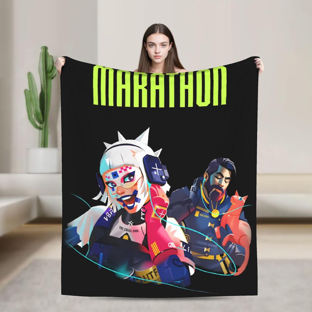 Game Marathon Fashion Blanket Multiple Sizes Soft and Lightweight Throw Fashion Blankets for Couch Sofa and Bed