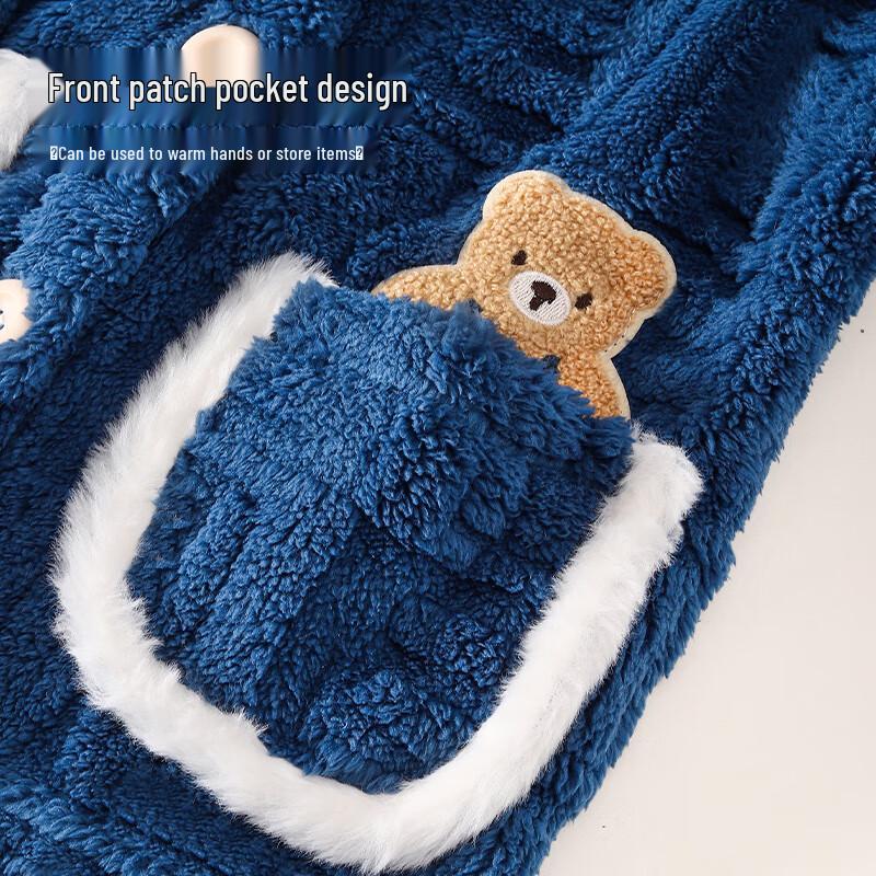 ZISEHY Boys' Thickened Coral Fleece Pajamas