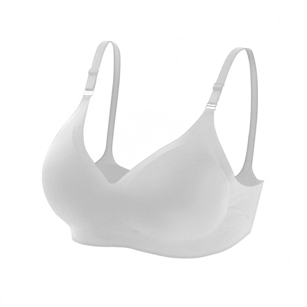 Seamless Wireless Push-Up Bra for Large Busts - Comfortable, Breathable, Lightweight with 4 Hooks