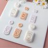 Cartoon Bohemian Flower Polymer Clay Earring Molds Lightweight Plastic Craft Tools For Kids Creative Projects
