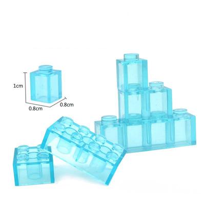 DIY Klassische Bausteine Teile Transparent Blau Klar Zahlen Steine Pädagogisches Kreatives Spielzeug für Kinder 1x1 1x2 2x2 2x4