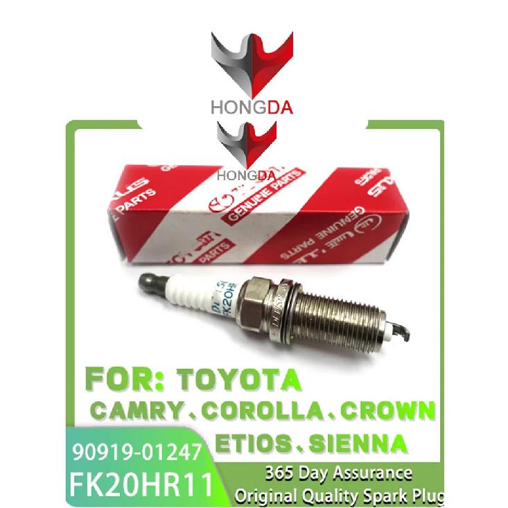 HONGDA Hot Sale Iridium Spark Plug 90919-01247 FK20HR11 For Toyota Camry Highlander RAV4 Lexus V6 3.5L Prado Venza 9091901247 4PCS