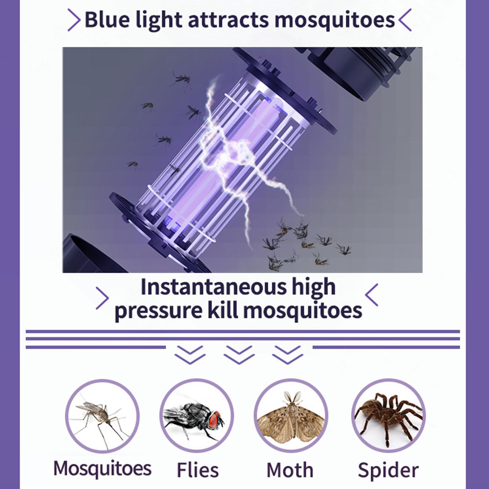 Mosquito Repellent Killer Electric UV Light LEDs Smokeless Odorless Insect Killer Lamp Movable Portable