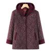 Autumn and winter new coat thick woolen coat cotton old lady top hooded