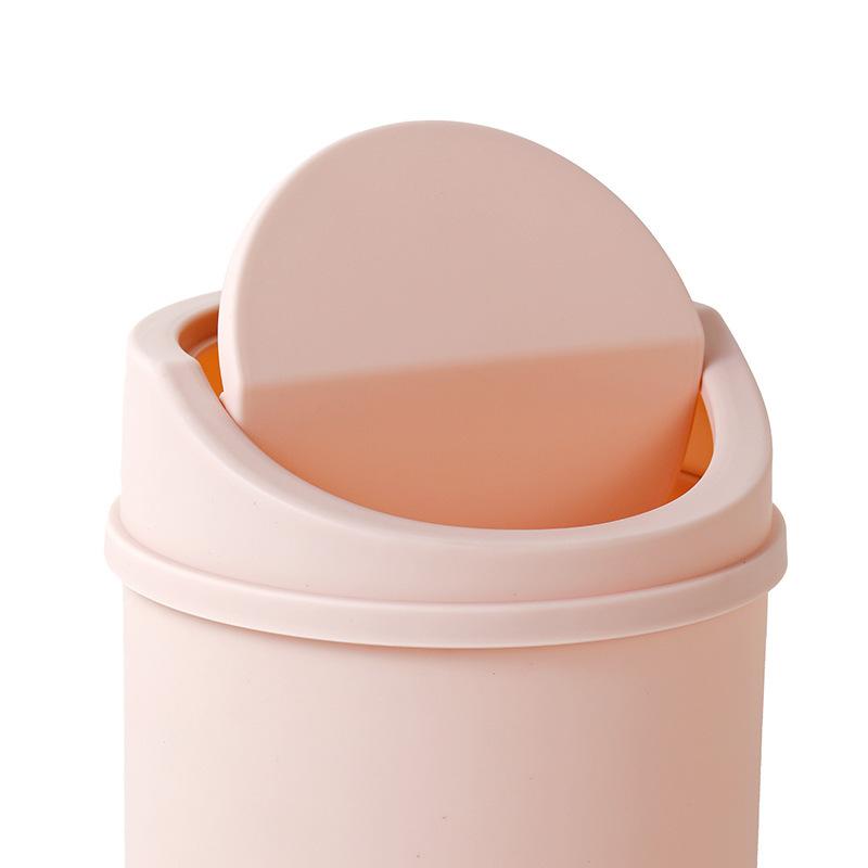 Nordic Simple Push-Type Desktop Trash Can with Lid for Household