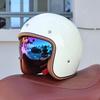 S68-DOT Certified 3/4 Open Face Motorcycle Helmet Shell Lightweight Breathable Retro Unisex Adult Scooter Cruiser Safety Helmet