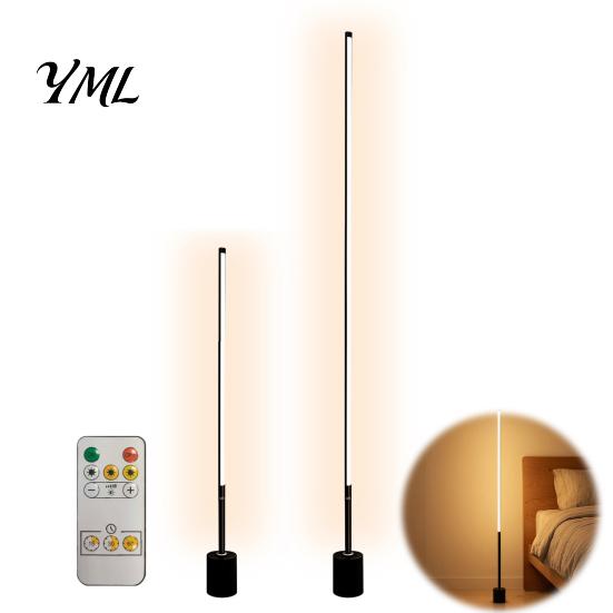 Indoor Lighting for Apartment USB Floor Lamp Bedroom, 50/100cm Modern Standing Light with Remote, Metal Reading Bedroom 360 Degree Dimmable LED Corner