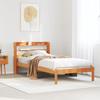VidaXL Bed Frames and Headboard Wax Brown 100x200 Cm Pine Wood, Bed, Solid Wood Bed Frame, Bedroom Furniture At 3306557