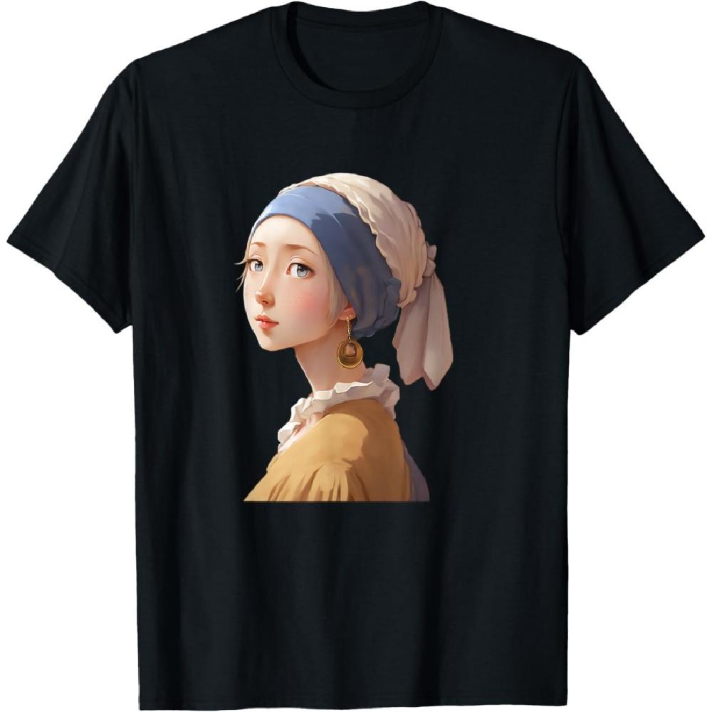 

Anime Girl With A Pearl Earring T-Shirt(1) S