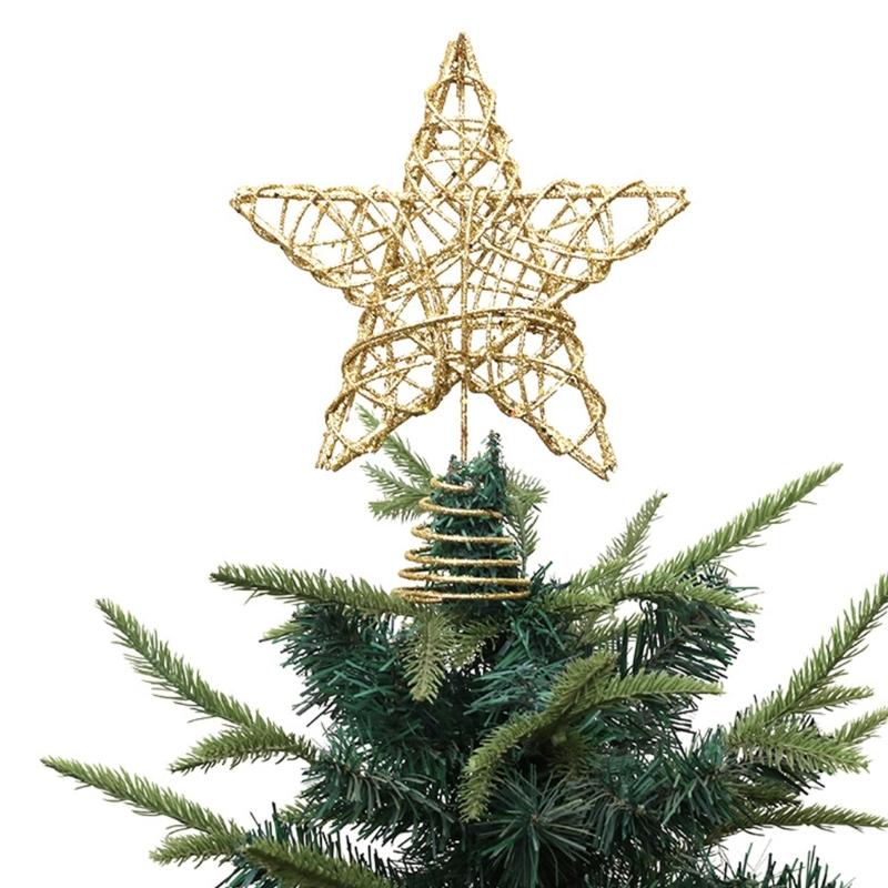 Festival Small Christmas Star Tree Toppers Star Christmas Tree Toppers Iron Crafted Festival Tree Accessory