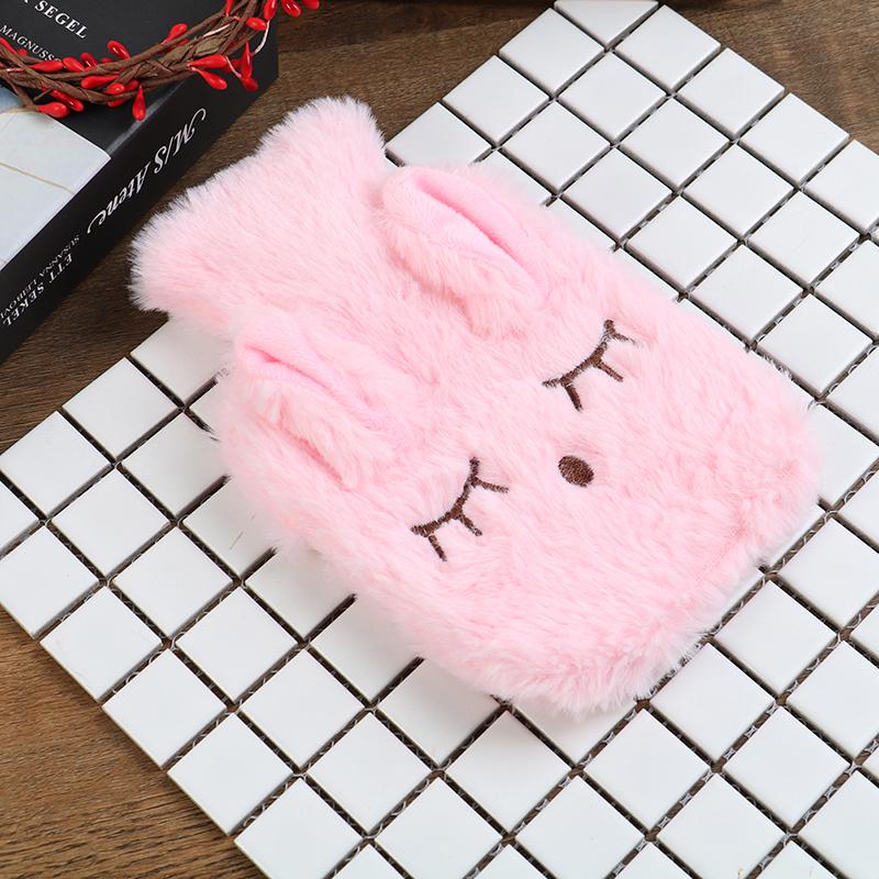 

Hot Water Bag With Knitted Soft Cozy Cover Winter Warm Heat Reusable Hand Warmer розовый