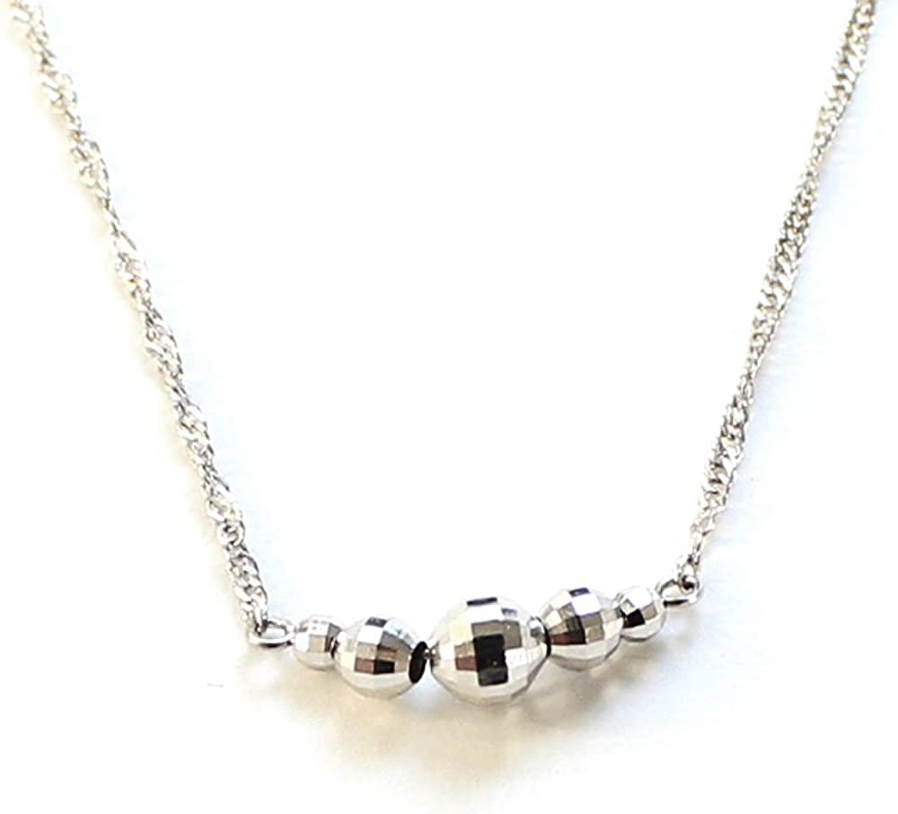 

Mirror Ball Chain Necklace with Mint Certification Mark 42cm Screw Design Mint Certification Mark [PURÉZZA] Women s (Pure Platinum)