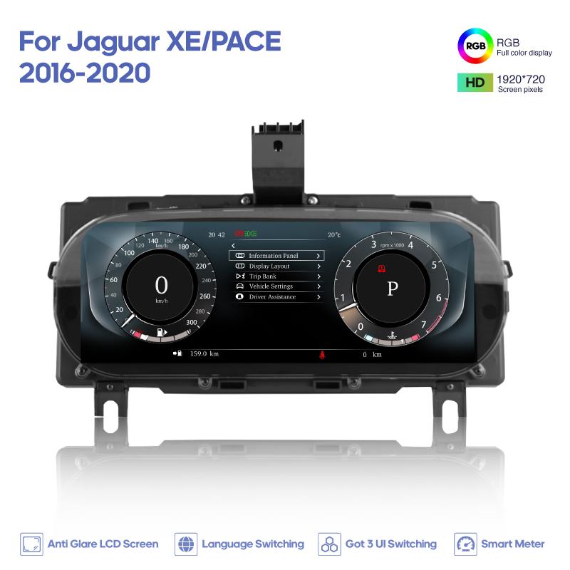 

For Jaguar XE/F-PACE 2016-2020 Carplay LCD Dashboard Panel Virtual Cockpit Digital Cluster Instrument Speedometer Unit Display