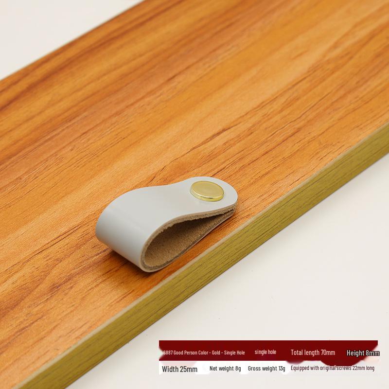 Brown Leather Handle for Cabinets, Wardrobes, Drawers, Boxes, and Luggage