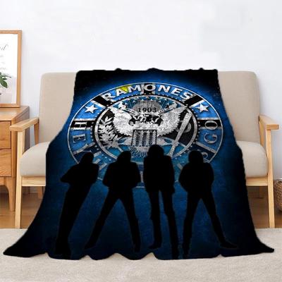 Ramones Tasarımcı Atma Battaniyesi Yatak İçin Kabarık Tüylü Battaniyeler Mikrofiber Yatak Takımı Ev ve Dekorasyon Örme Ekose Plaj Havlusu