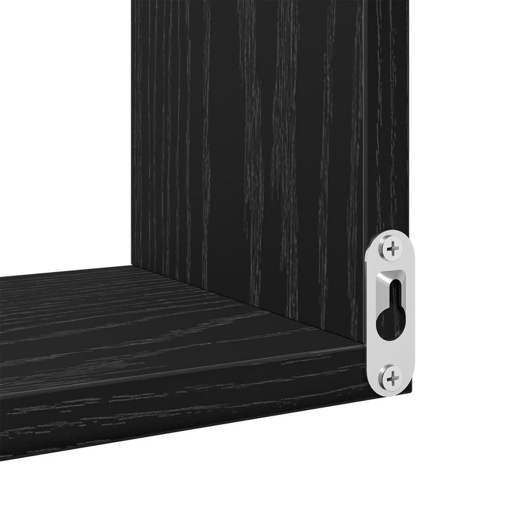 2 Pieces Wall Mounted Shelf for Bathroom, Living Room and Entrance Decorative Storage Rack, 40x40x49.5cm