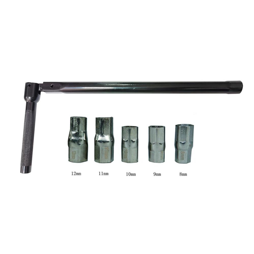 Professional Carbon Steel Faucet Wrench Plumber Tool with 5/6 Sockets and 1 Chuck Tap Back Nut for Sink Basin Installation