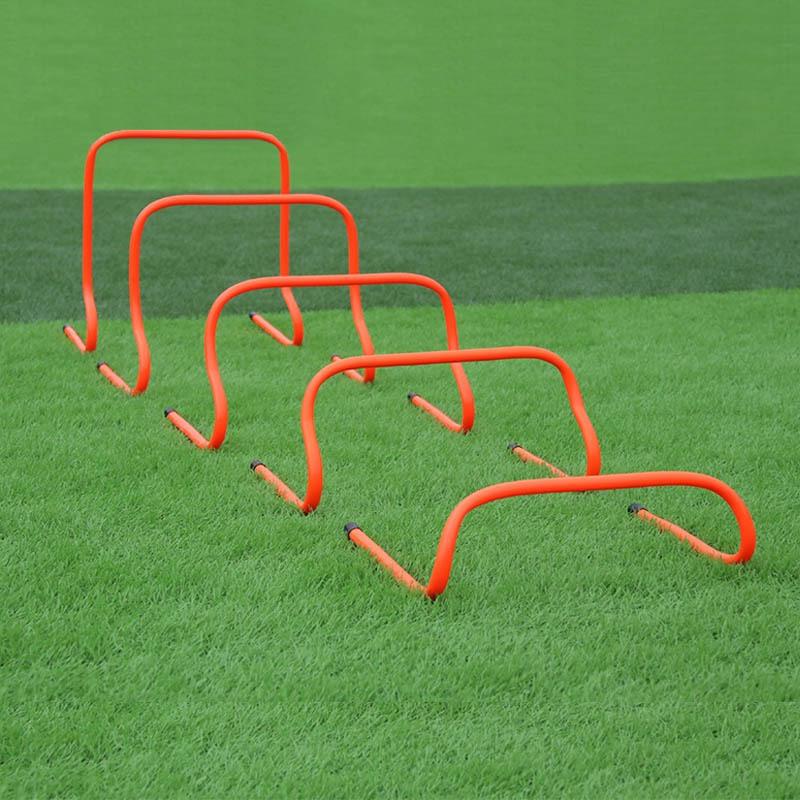 Bright Orange Agility Training Hurdles Durable PVC Non-Slip Feet for Soccer Football Field Speed Practice