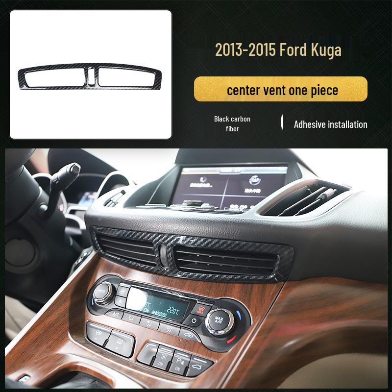 13-15 Kuga Kohlefaser Navigationskonsolenaufkleber - Pfirsichholz-Stil