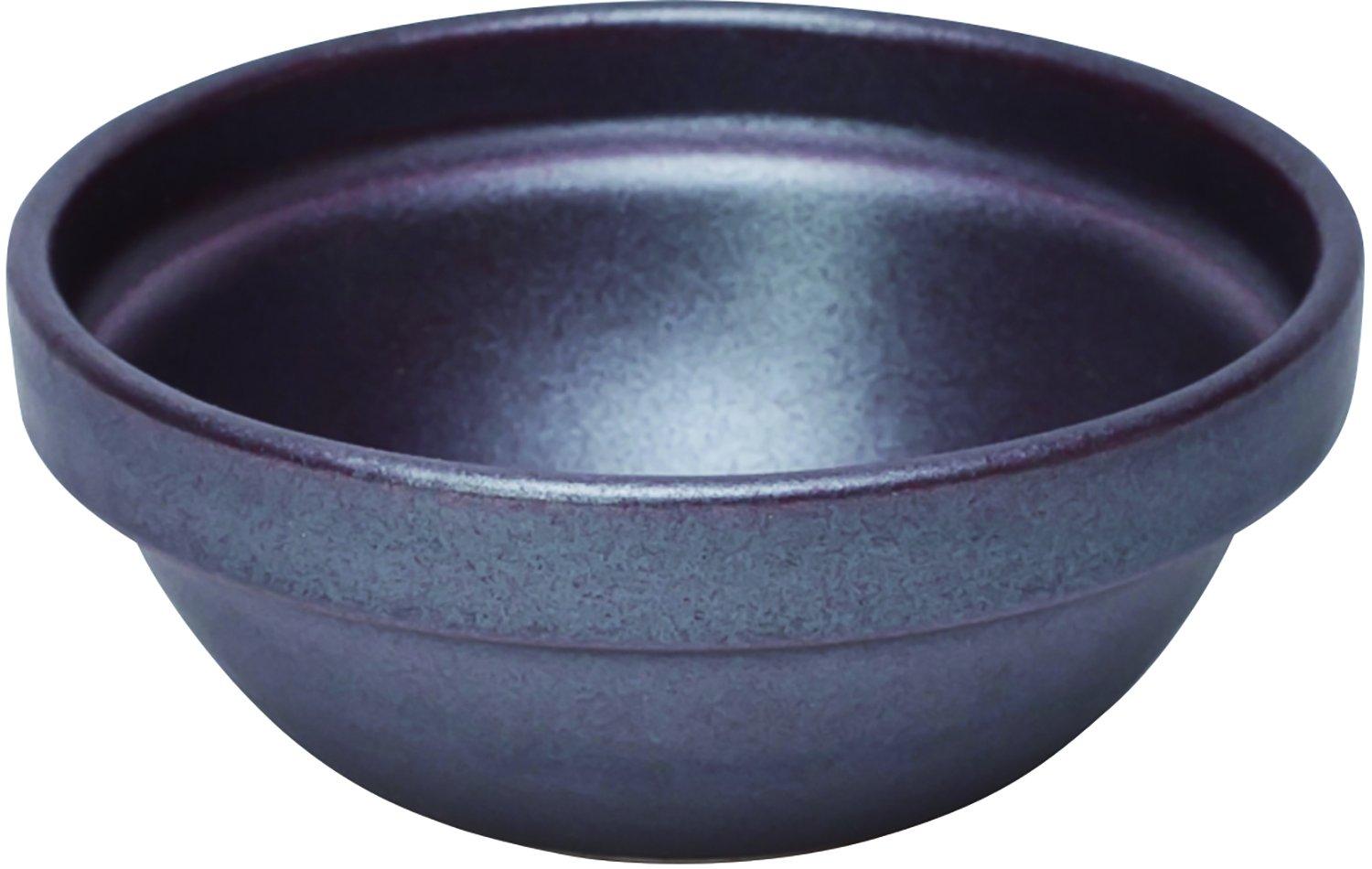 

Banko Ware Open-Fire Bibimbap Pot, Large, Iron and Red Yuzu, 33-378