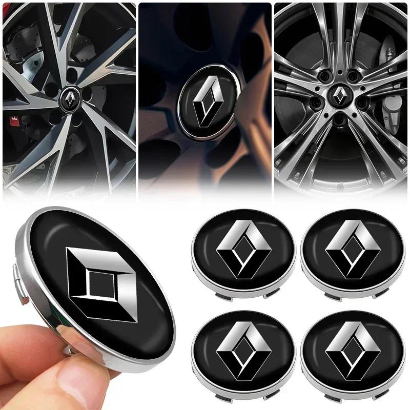 For Renault Clio Laguna 2 Megane 2 3 Duster Logan Captur 4Pcs 60mm Car Wheel Center Hup Caps Wheel Cover Accessories n111