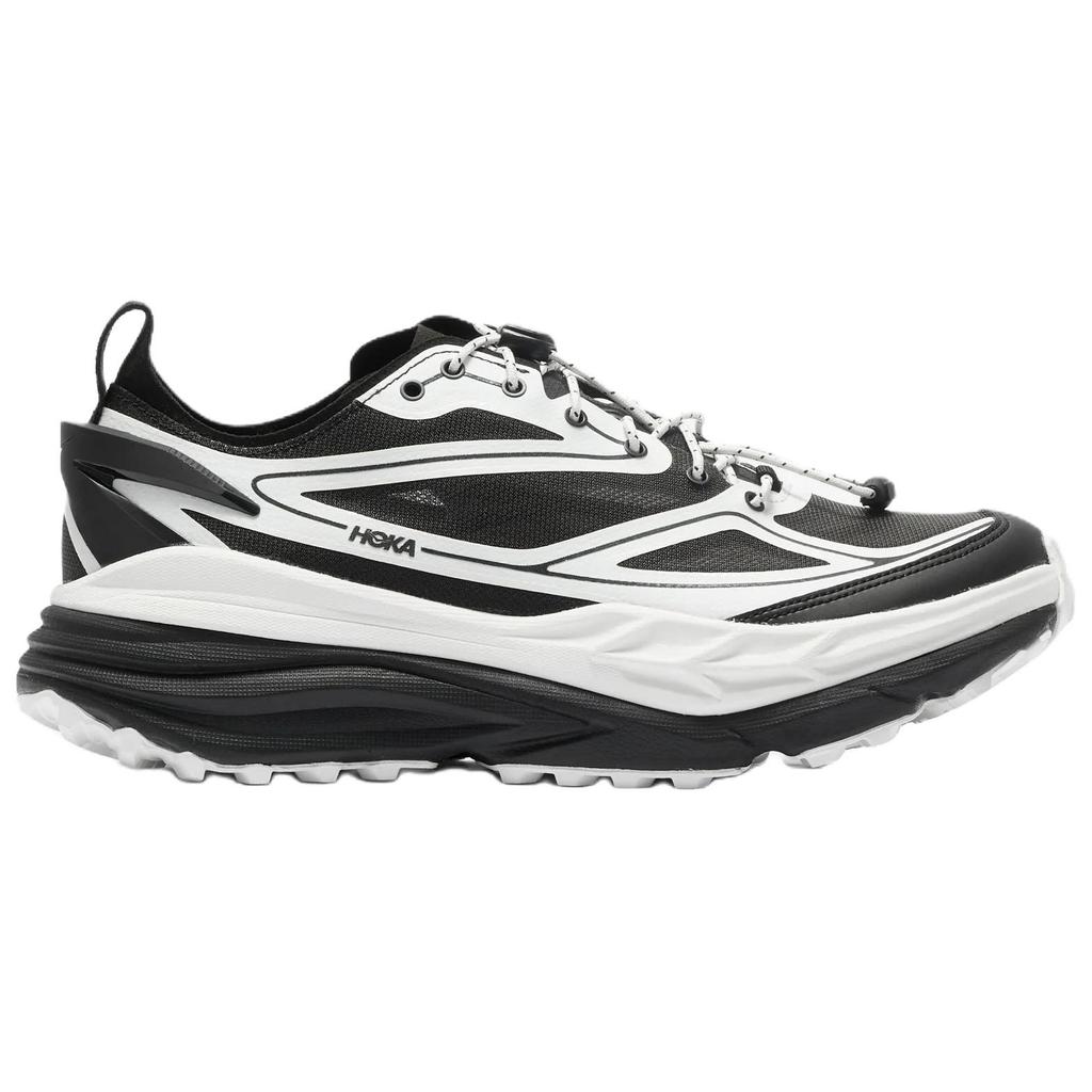 HOKA ONE ONE Stinson One7 Trail Running Shoes Men's Black White 1178630-BWHT