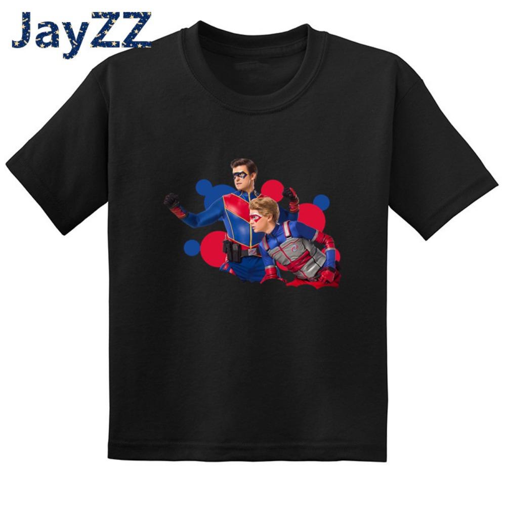 Kids Henry Danger Cartoon Funny T Shirt Fashion Children Clothes Baby Girls & Boys Summer Short Sleeve Black T-Shirt,GKT2308