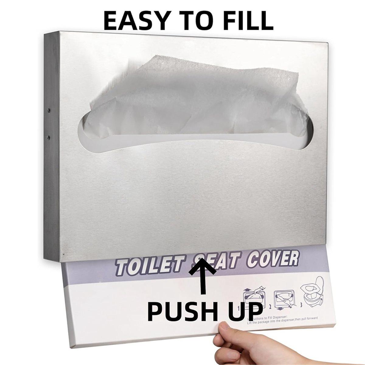 Toilet Seat Cover Dispenser,Commercial Stainless Steel Toilet Seat Cover Holder for Disposable Toilet Seat Covers China Mainland