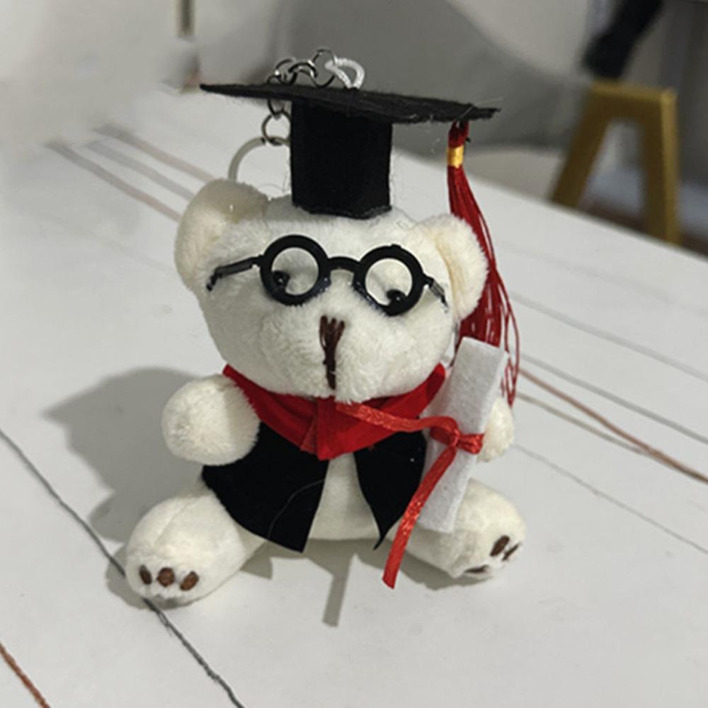 Soft Stuffed Bear Keychain Cute Bear Pendant Cartoon Dr Bear Doll  Clothing Decor