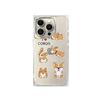 Square Back Tube Protection Clear Case For iPhone 12 11 13 16 ProMax 14 Pro Max 15 Plus Anti-Oxygen,Multiple Puppies Pattern Casing