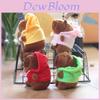 Adorable Mignonne Peluche Capybara Porte-clés Poupée Avec Tissu Doux Moelleux Pour Sacs