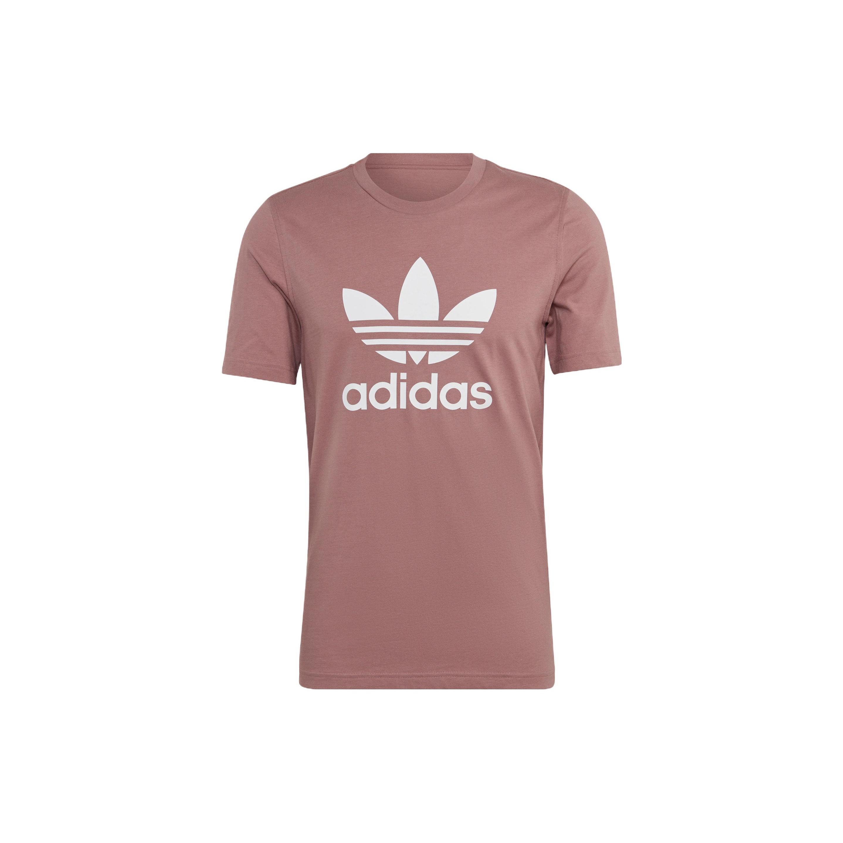 Men s adidas originals T-SHIRT Logo Sports Breathable Short Sleeve T Wine Red T-Shirt HN5446 XL