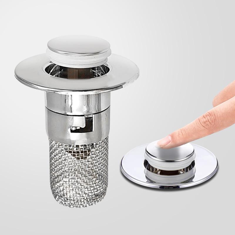 Press Type Bouncing Core Filter Screen Wash Basin Washbasin Leaking Plug Sink Filter Washbasin Plug Deodorant Sewer