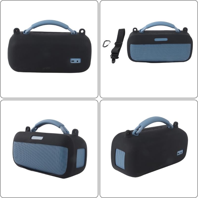Portable Silicone Cover with Carrying Straps Protective Skin for Speakers, Water Resistant Case