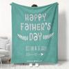 Velvet Father's Day Blanket-Soft Graphic Throw for Dad, All-Season Gift for Sofa/Bed/Travel Cozy Office Nap & Home Decor Blanket